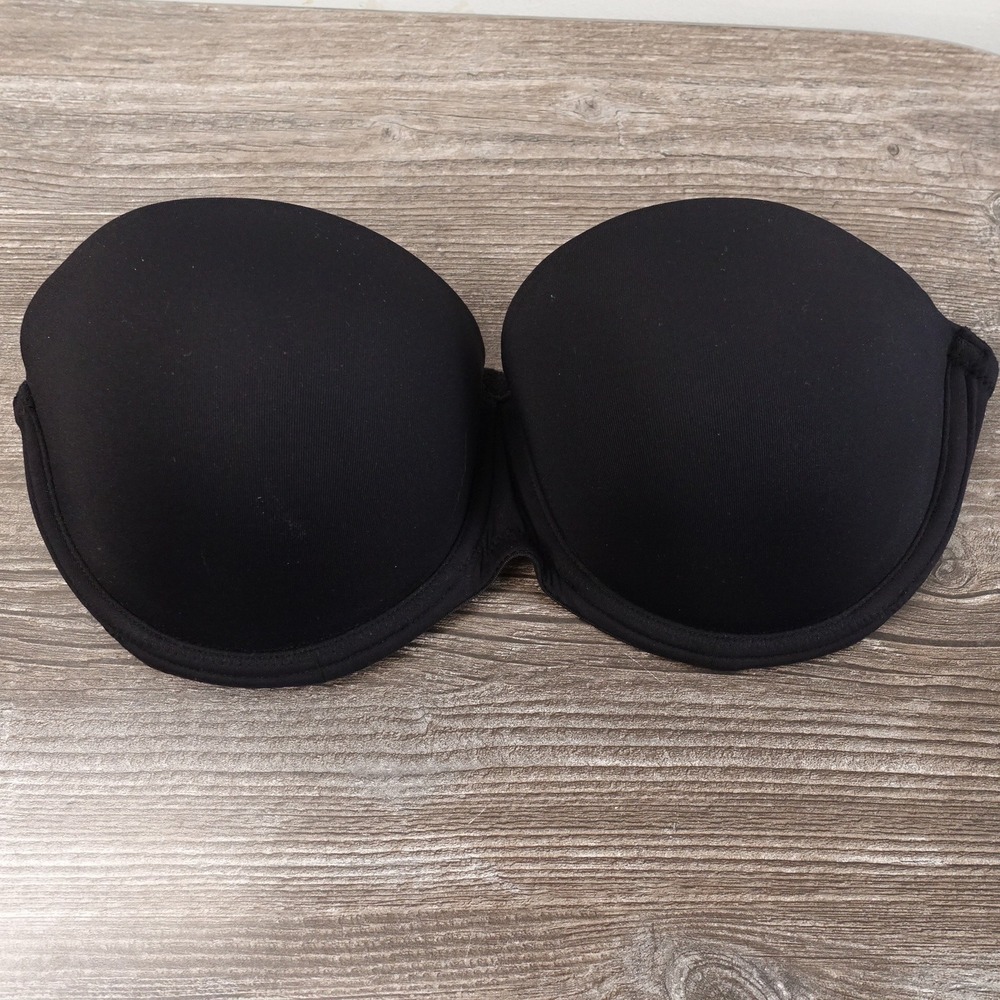 PINK Victoria's Secret Strapless Bra Women 34D Black Wear Everywhere Multi-Way